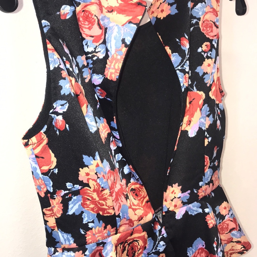 Peplum floral dress